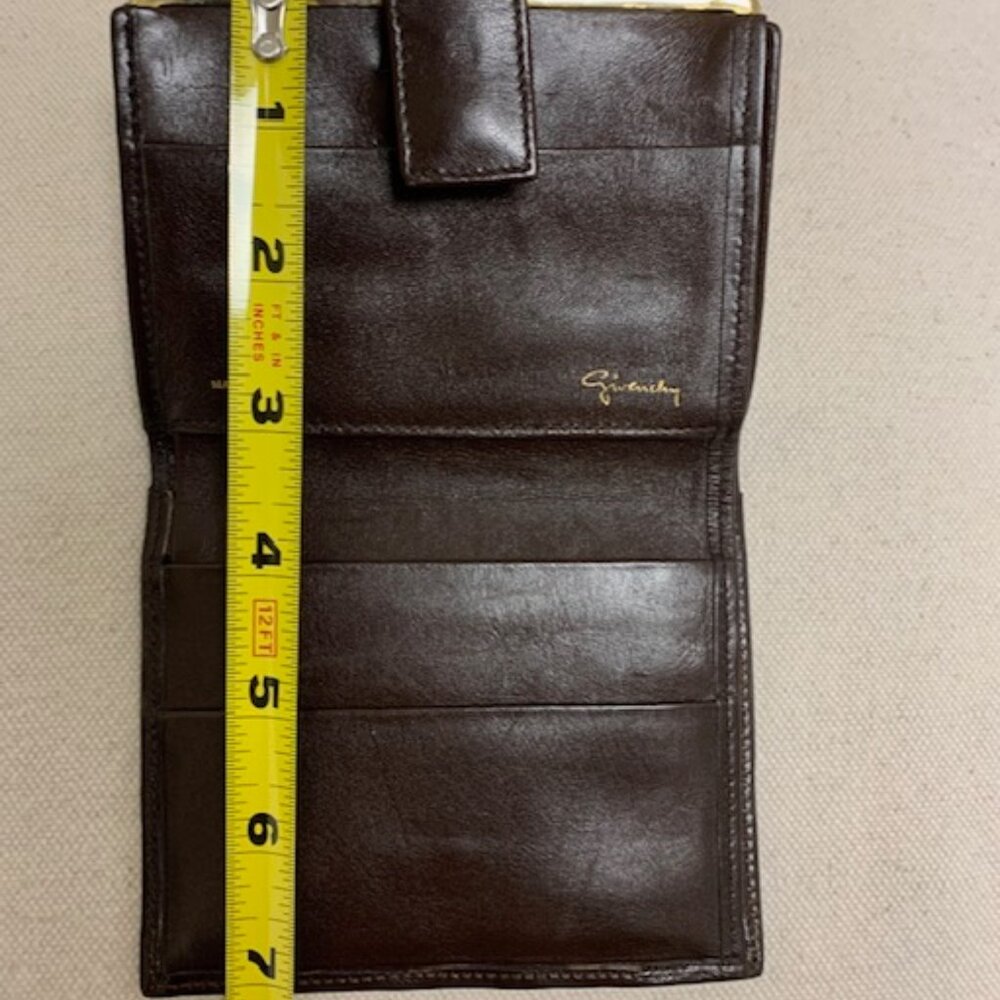 Vintage Givenchy 4g monogram jacquard design brown wallet with coin purse - Picture 11 of 15